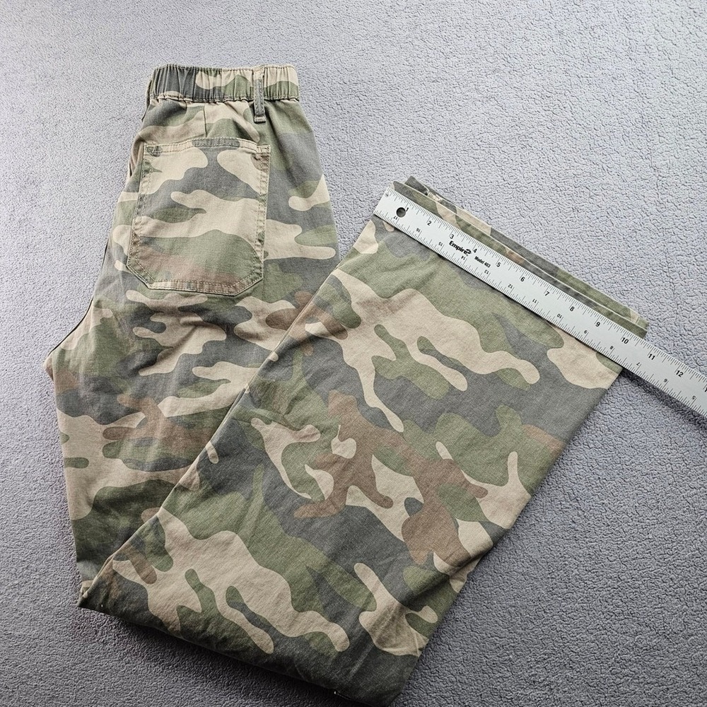No Boundaries Pants Women's S Green CamouflageStretch Workwear Elastic Waistband - Picture 6 of 11